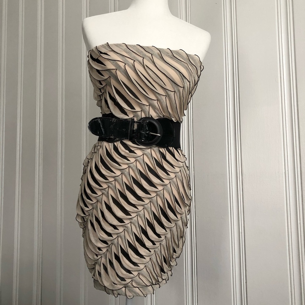 Strapless mini dress